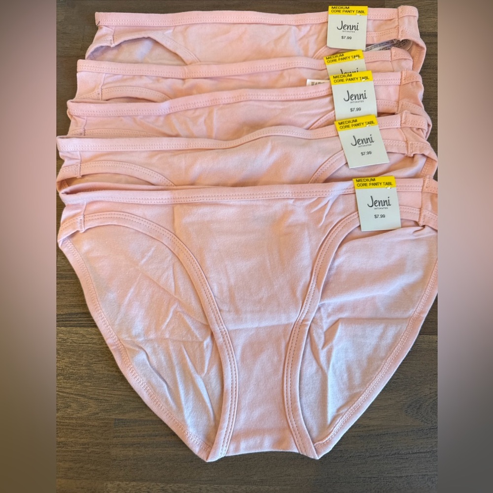 Lot of 5, Jenni Intimates Women's Bikini Underwear, PeachSkin,Various Sizes,NWT